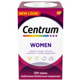 Centrum Multivitamin for Women; Multivitamin/Multimineral Supplement With Iron; 120 Count